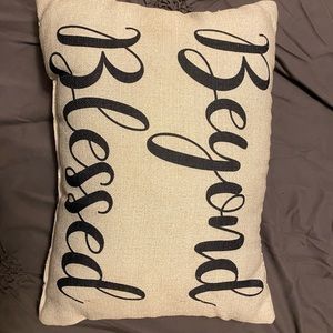 “BEYOND BLESSED” throw pillow